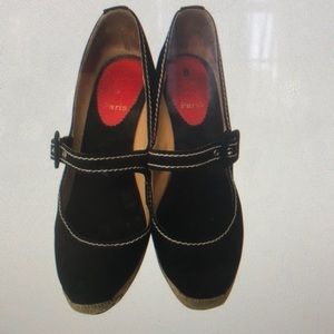 Authentic Christian Louboutin black espadrilles